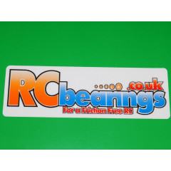 RCbearings.co.uk Sticker Large with Slogan 30x100mm